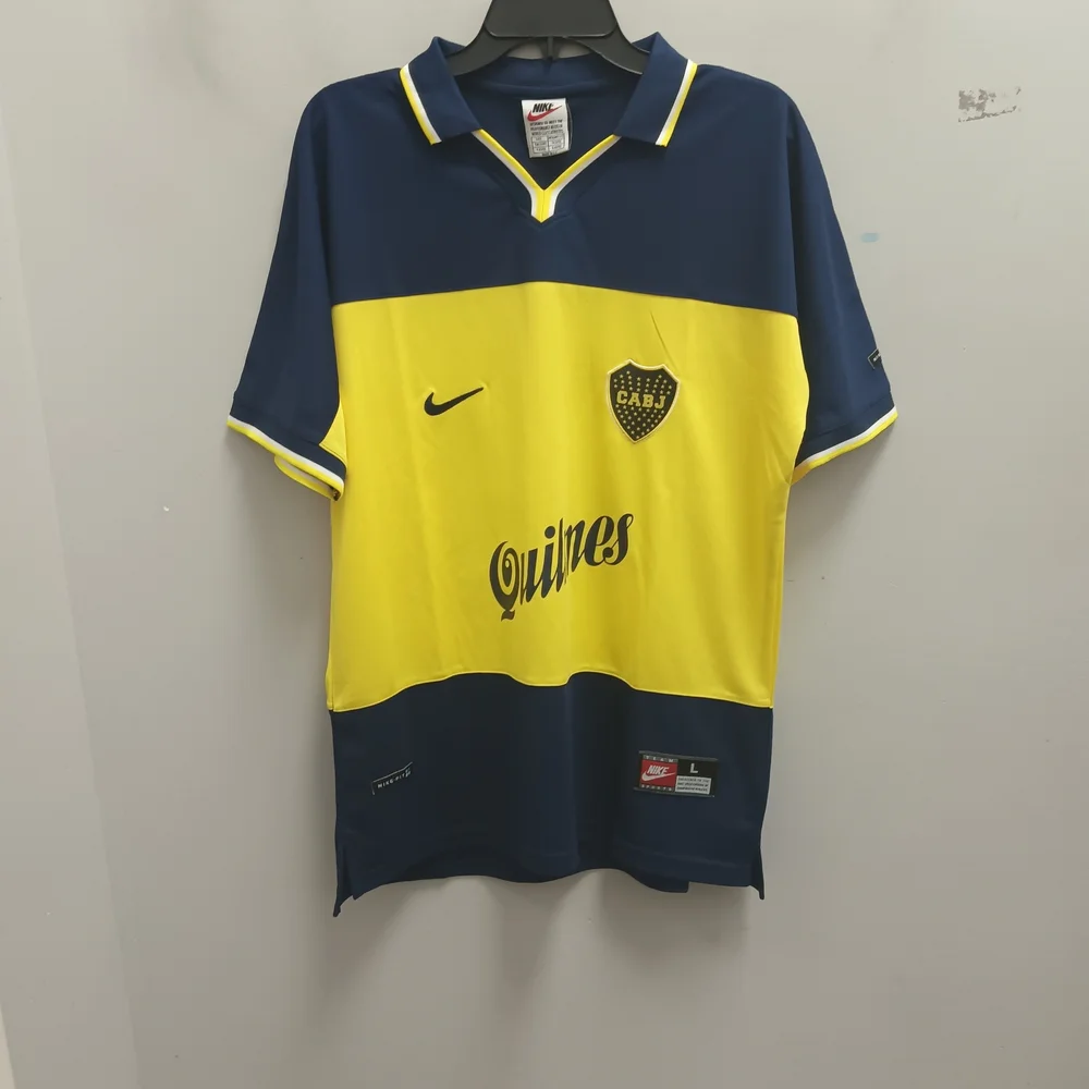 Nike Dark Blue and Yellow Sports Top